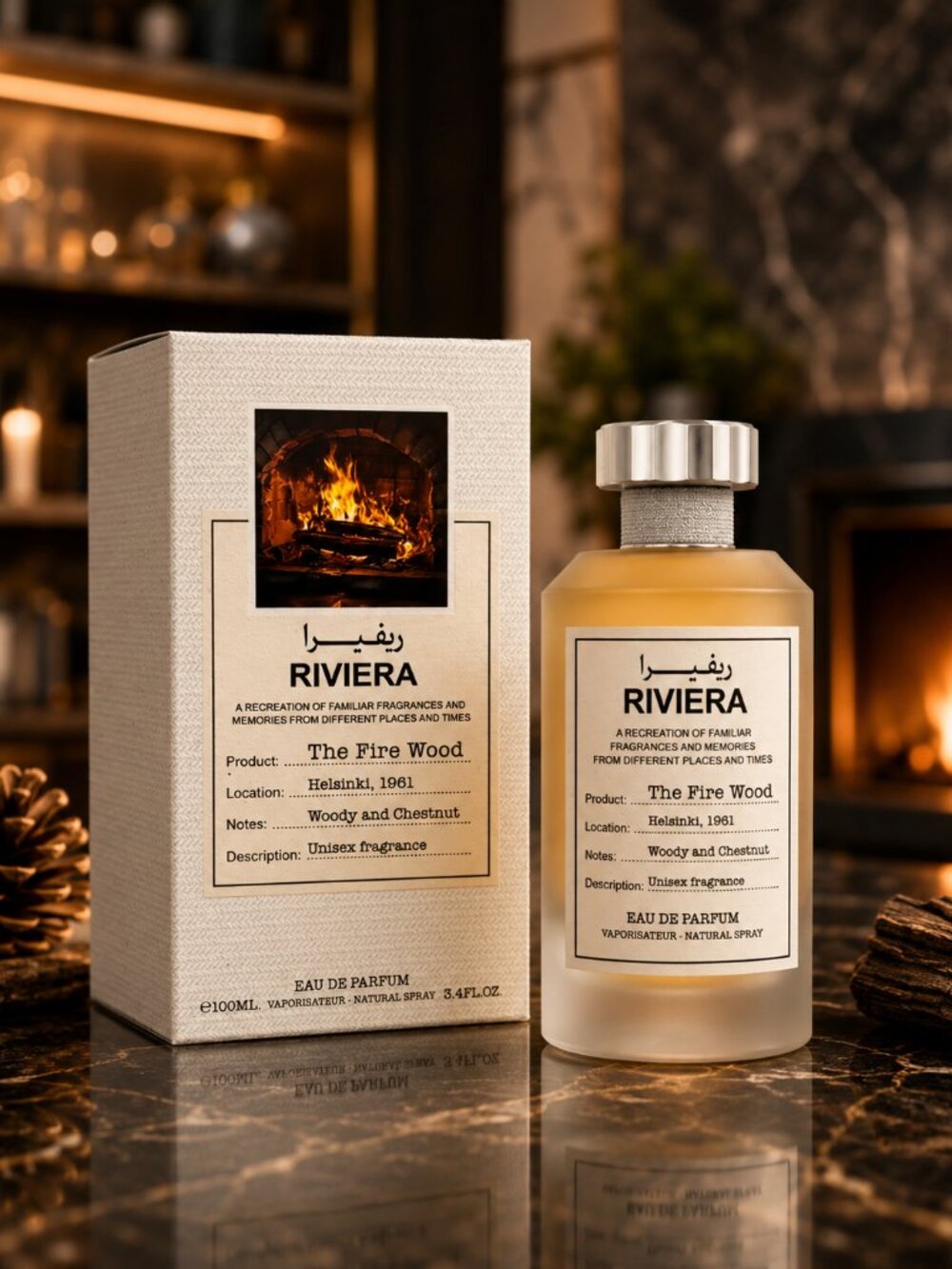 RIVIERA THE FIRE WOOD BY EMPER Eau De Parfum 100ML 3.4FL OZ~ UNISEX